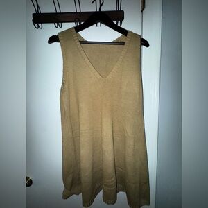 Tan Sleeveless Knit Dress